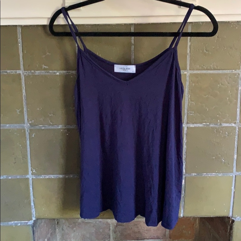 Navy Blue Carly Jean Los Angeles Strappy Tank